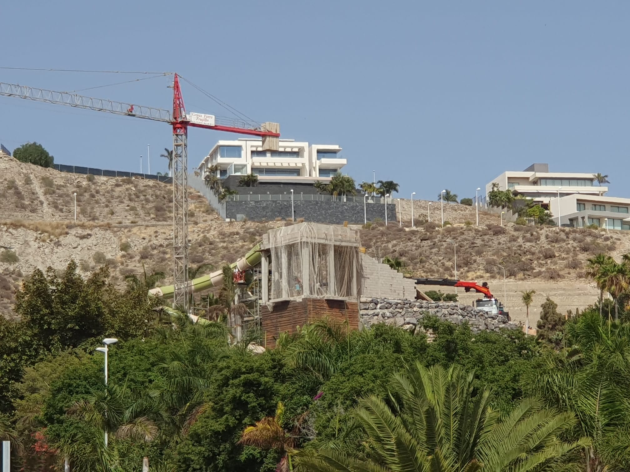 Neue Wasserrutsche im Siam Park auf Teneriffa in Bau