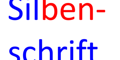 Lesenlernen mit der Silbenschrift