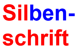 Lesenlernen mit der Silbenschrift