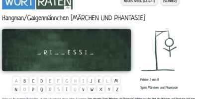 Online-Galgenmännchen spielen auf WortRaten.de