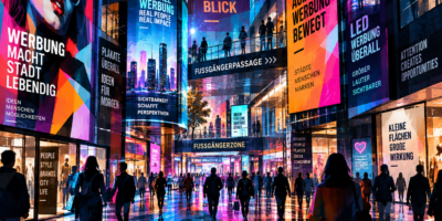 Außenwerbung passend zur Geschwindigkeit der Passanten gestalten